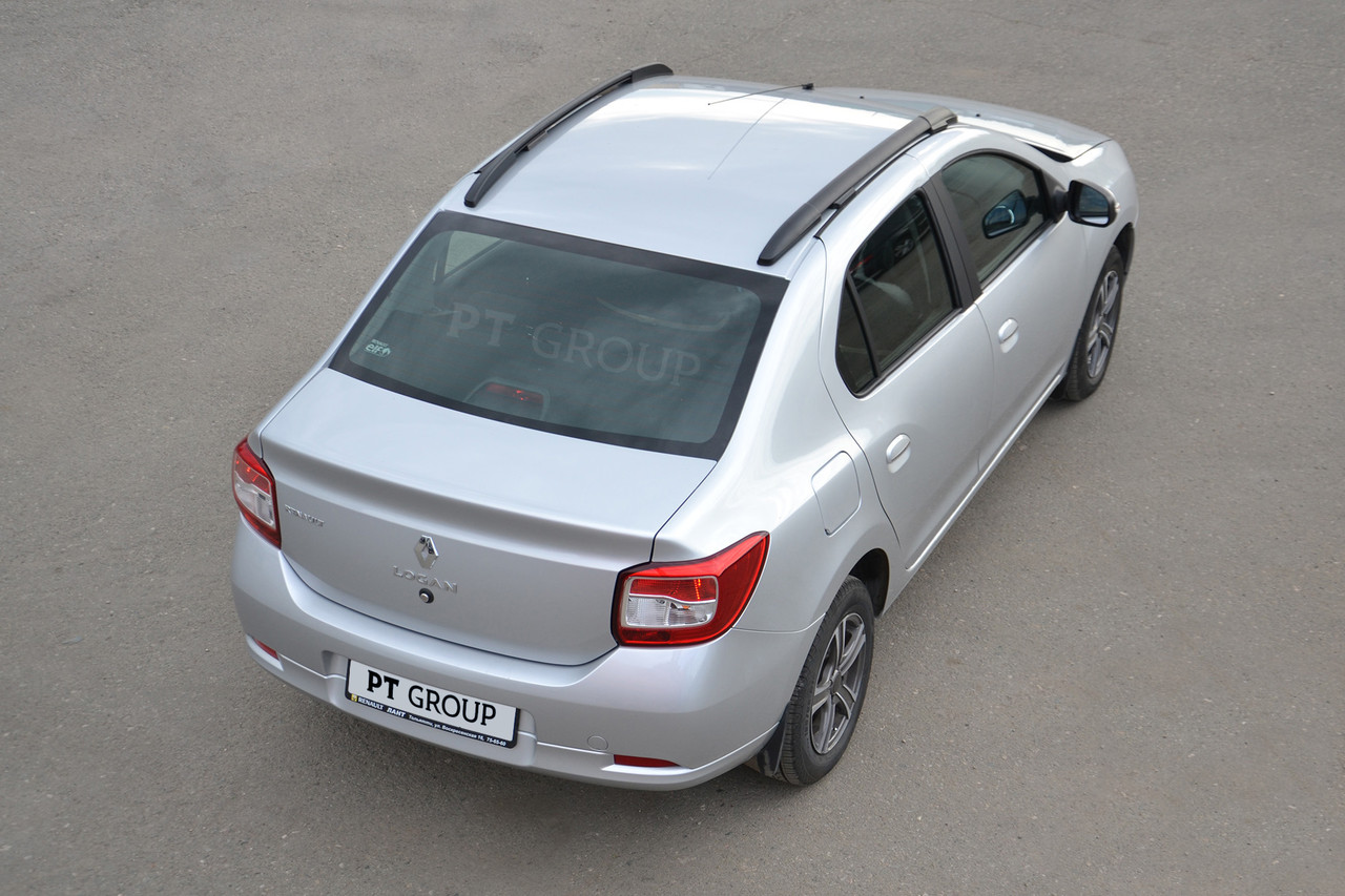 Рейлинги "Комфорт" Черный муар Renault LOGAN с 2014- - фото 2 - id-p98377750