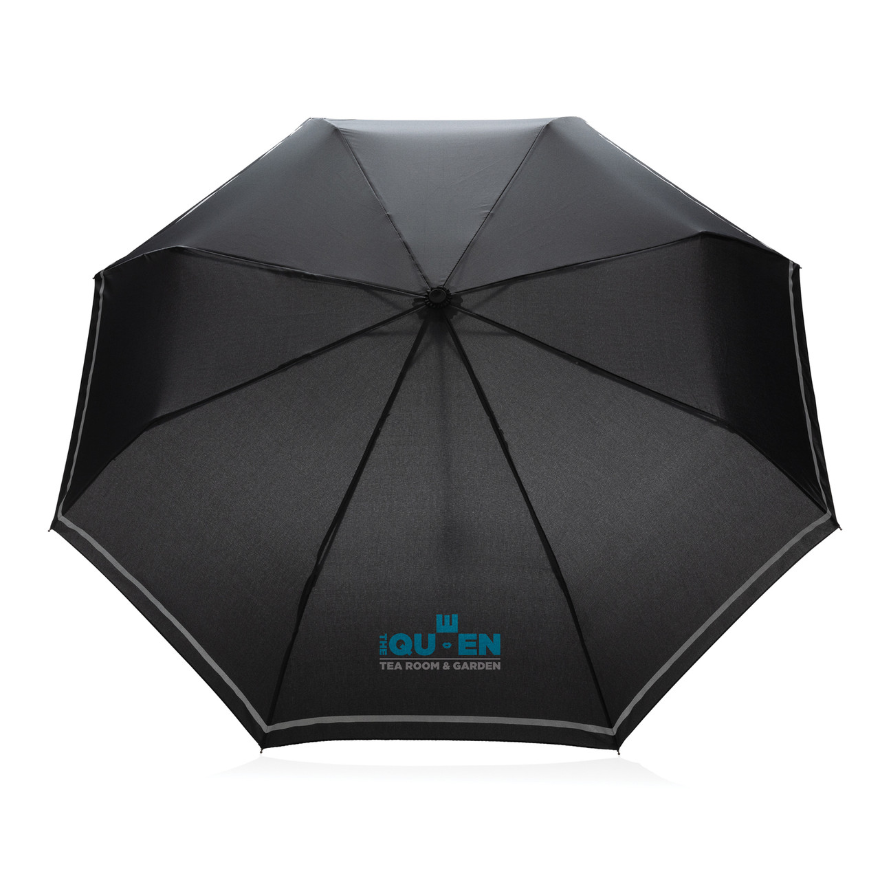 Компактный зонт Impact из RPET AWARE со светоотражающей полосой, d96 см , черный; , , высота 56,5 см., - фото 5 - id-p98379559