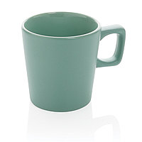 Керамическая кружка для кофе Modern, зеленый, Длина 8,4 см., ширина 6,6 см., высота 8,9 см., диаметр 8,4 см.,
