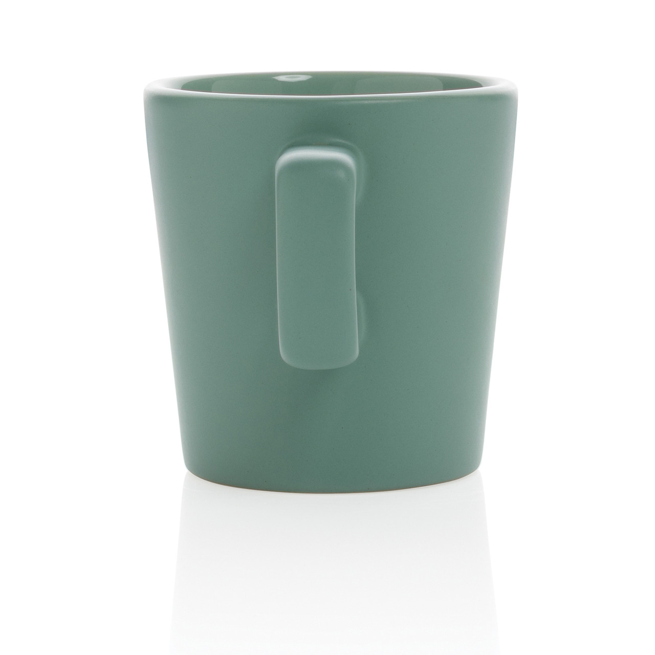 Керамическая кружка для кофе Modern, зеленый; , Длина 8,4 см., ширина 6,6 см., высота 8,9 см., диаметр 8,4 - фото 4 - id-p98379614