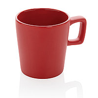 Керамическая кружка для кофе Modern, красный; , Длина 8,4 см., ширина 6,6 см., высота 8,9 см., диаметр 8,4