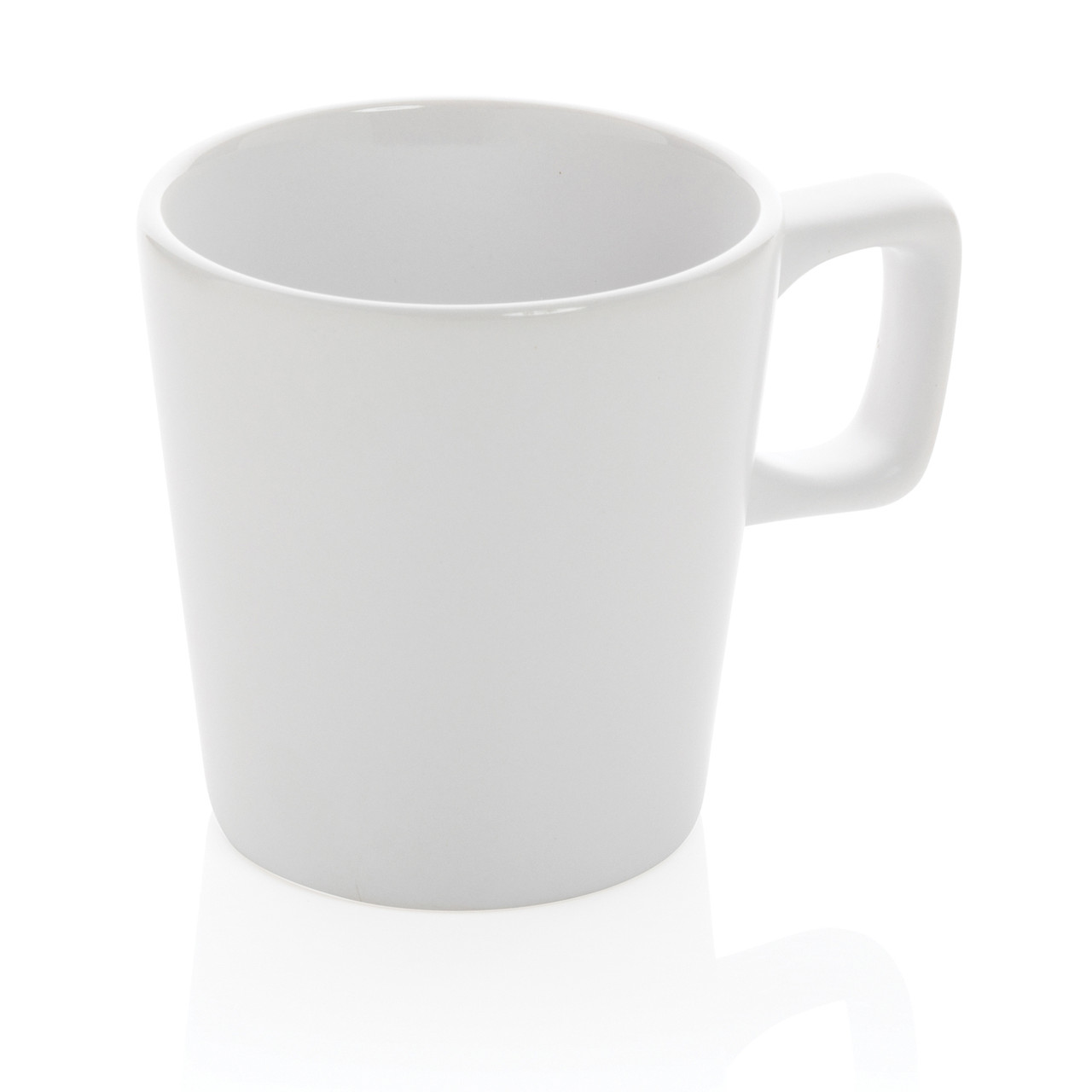 Керамическая кружка для кофе Modern, белый; белый, Длина 8,4 см., ширина 6,6 см., высота 8,9 см., диаметр 8,4