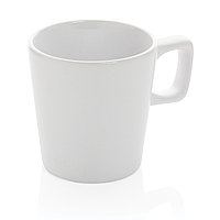 Керамическая кружка для кофе Modern, белый; белый, Длина 8,4 см., ширина 6,6 см., высота 8,9 см., диаметр 8,4