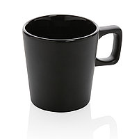 Керамическая кружка для кофе Modern, черный; черный, Длина 8,4 см., ширина 6,6 см., высота 8,9 см., диаметр