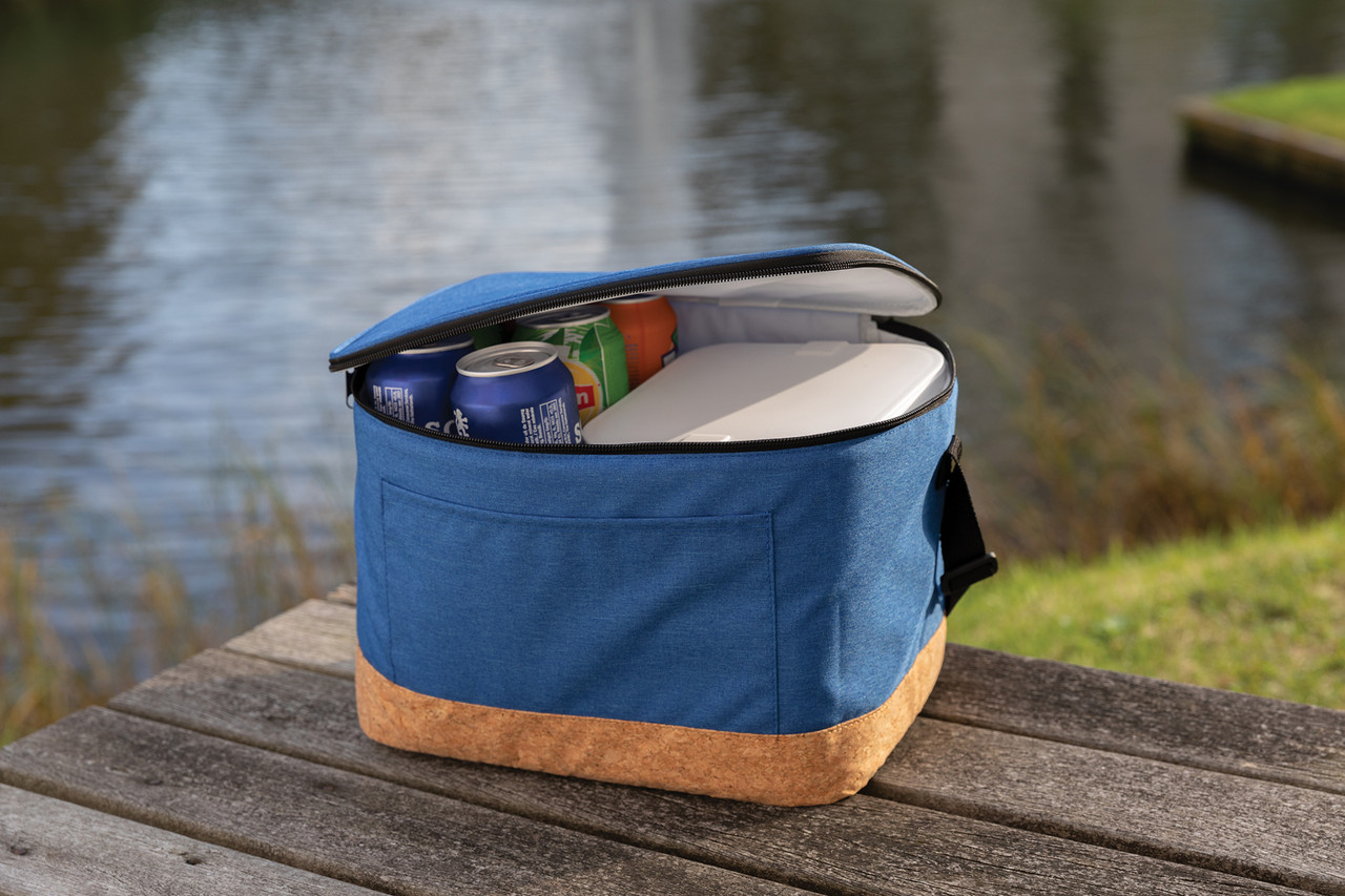 Двухцветная сумка-холодильник Impact XL из RPET AWARE и натуральной пробки, синий; , Длина 30 см., ширина 21 - фото 9 - id-p98379639