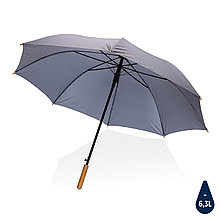 Плотный зонт Impact из RPET AWARE™ с автоматическим открыванием, d120 см, темно-серый, , высота 94 см.,