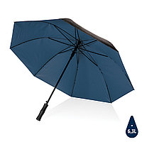 Двухцветный плотный зонт Impact из RPET AWARE™ с автоматическим открыванием, d120 см, синий; , , высота 90,5