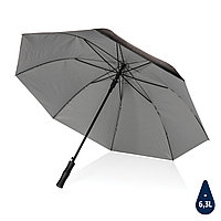 Двухцветный плотный зонт Impact из RPET AWARE™ с автоматическим открыванием, d120 см, серебряный; , , высота