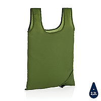 Плотная складная сумка-шоппер Impact из RPET AWARE™, зеленый; , Длина 38 см., ширина 0,1 см., высота 41,5 см.,