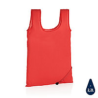 Плотная складная сумка-шоппер Impact из RPET AWARE™, красный; , Длина 38 см., ширина 0,1 см., высота 41,5 см.,