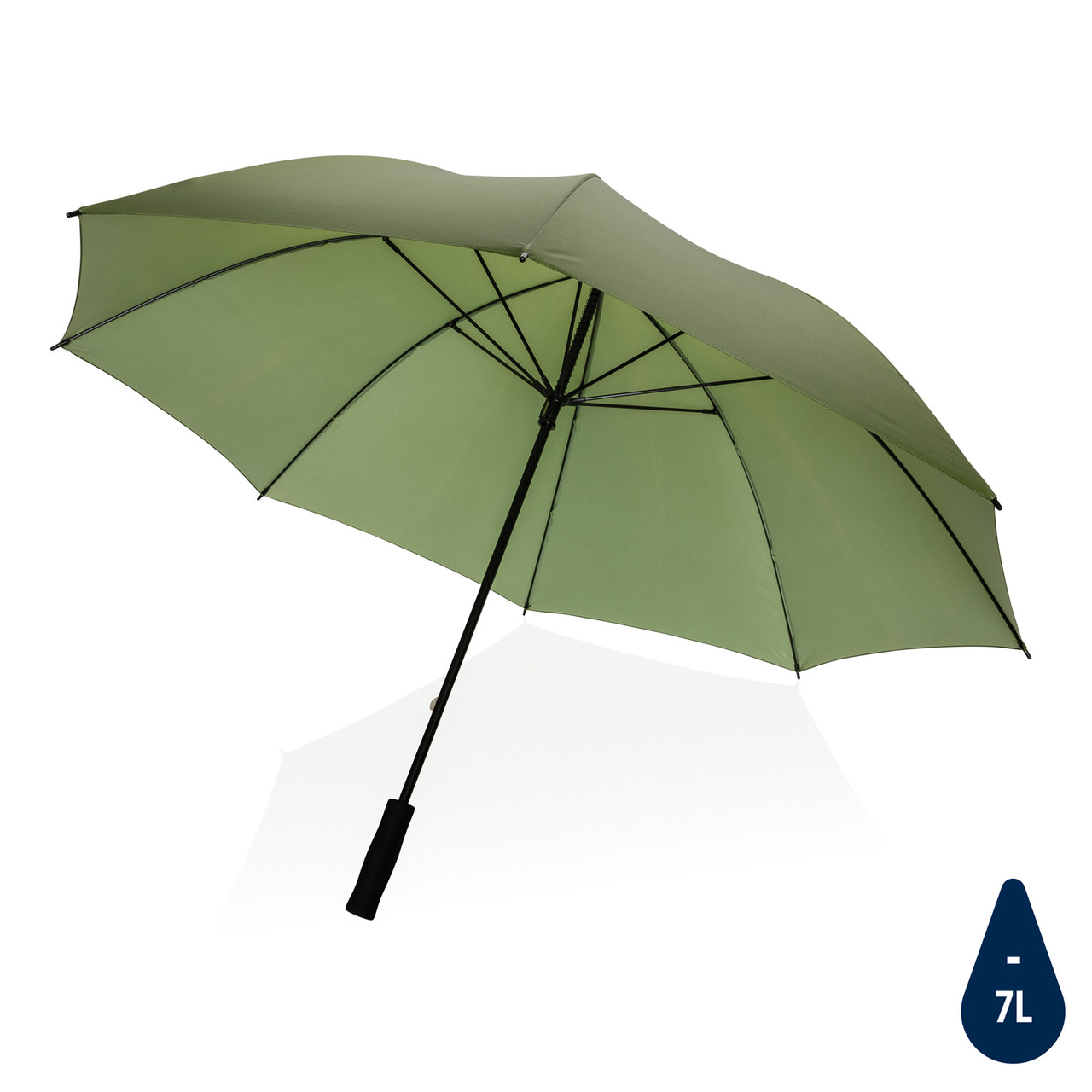 Зонт-антишторм Impact из RPET AWARE™, d130 см , зеленый; , , высота 97 см., диаметр 130 см., P850.697