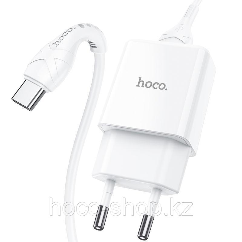 Зарядное устройство N9 Hoco с кабелем Type-C, White, фото 1