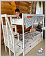 Детская двухъярусная кровать Svogen белый без ящиков, фото 3