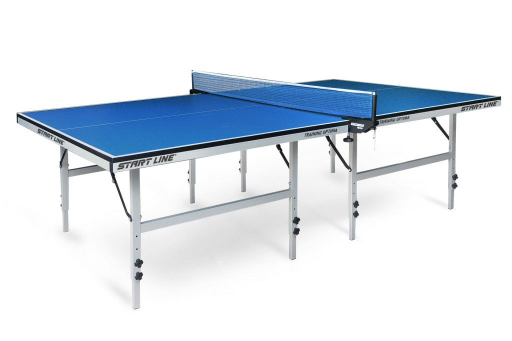 Теннисный стол Start Line Training Optima, 22 мм, без сетки, на роликах, складные регулируемые опоры