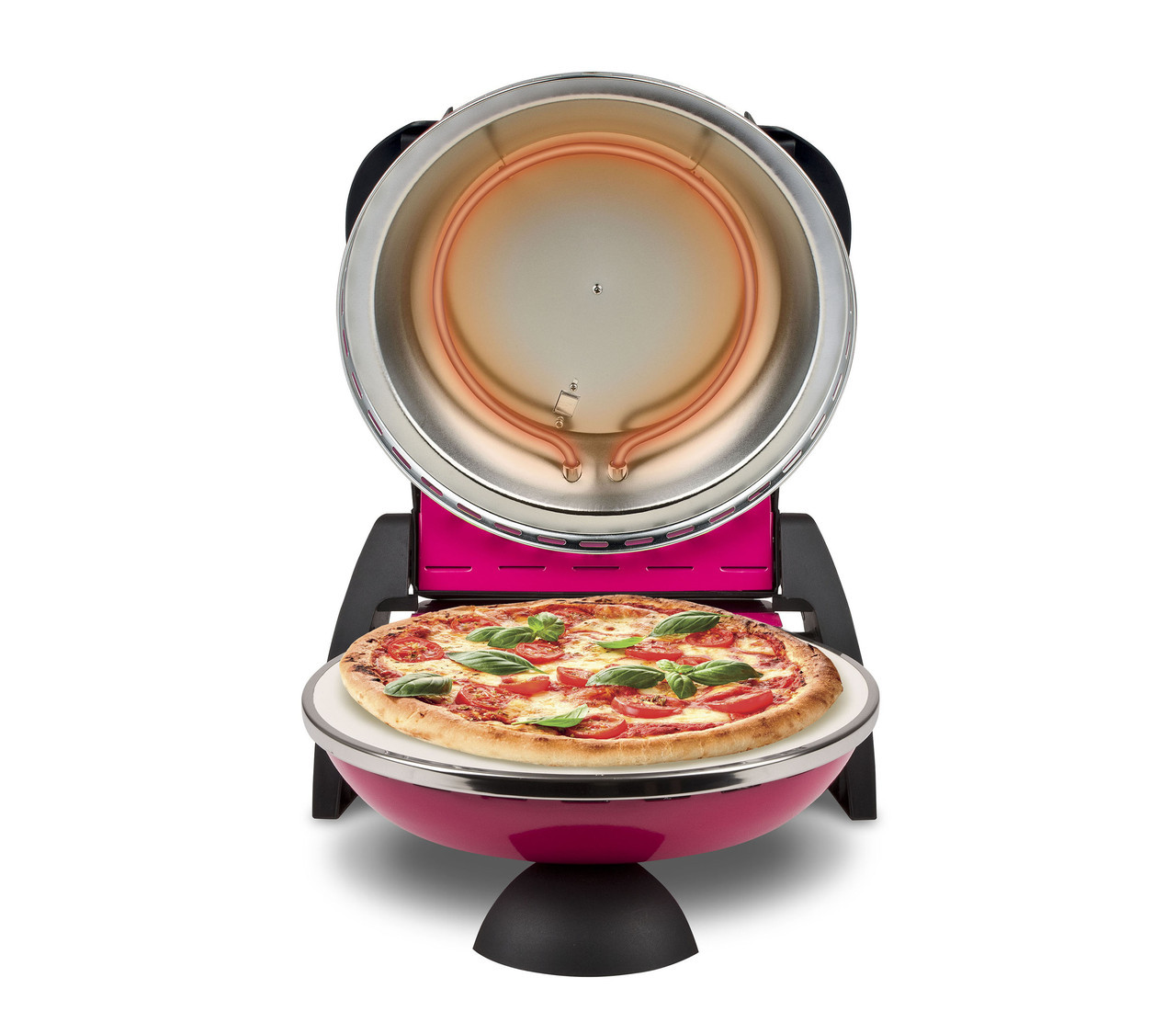 Пиццамейкер G3ferrari Delizia G10006 бытовая домашняя мини печь для выпекания пиццы, розовый - фото 6 - id-p98394351