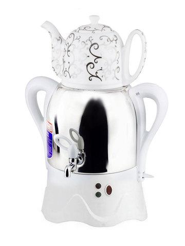 Электросамовар восточный REDMOND {3+1,2л} с керамическим заварочным чайником (Белый) - фото 1 - id-p98394380