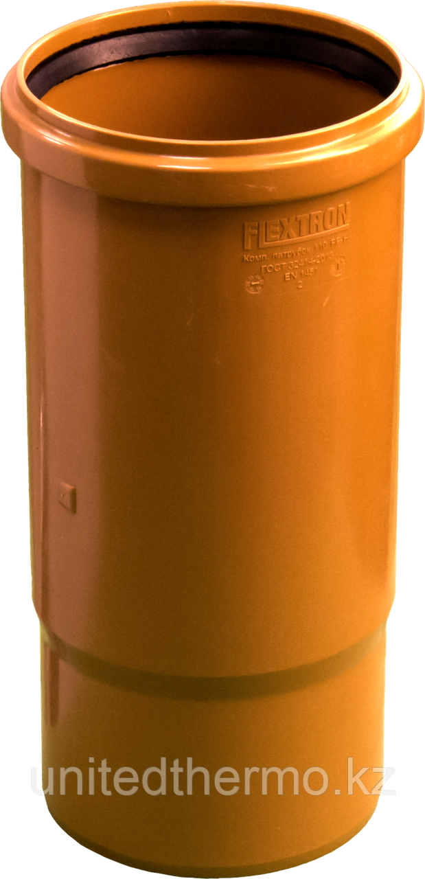 Патрубок ПП д110 (3.4мм) компенсационный, оранжевый