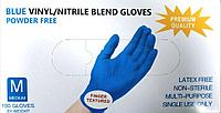 Перчатки нитриловые/виниловые Wally Plastic размер М (100шт)