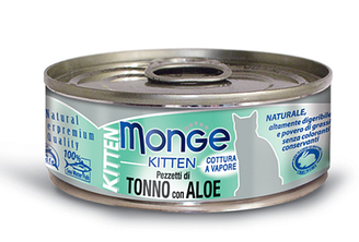 Monge Jelly Влажный корм для котят желтоперый тунец с алое в желе, 80гр