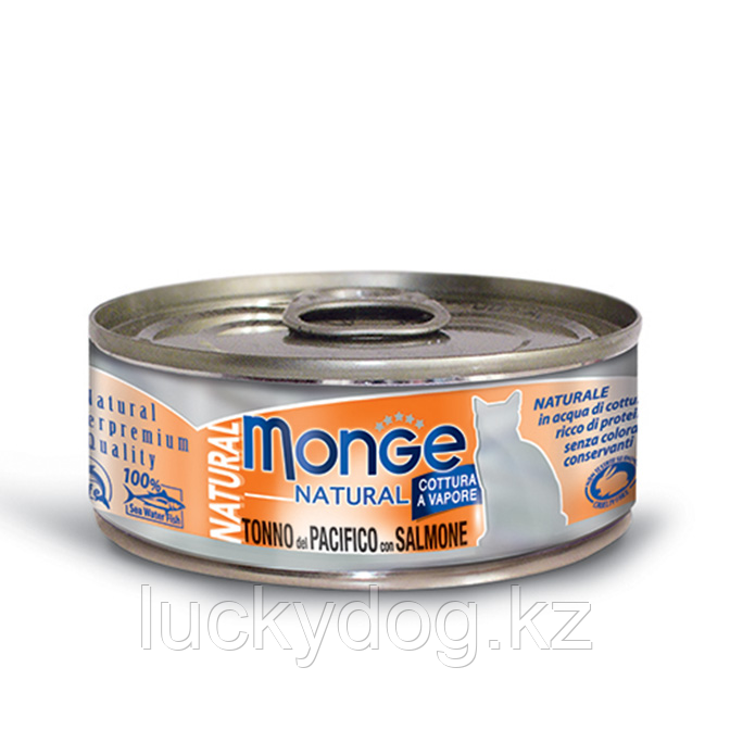 Monge Natural 80г тунец с лососем Влажный корм для кошек