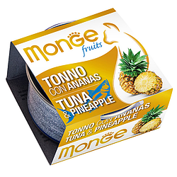 Monge Fruits 80г тунец с ананасом Влажный корм для кошек с фруктами