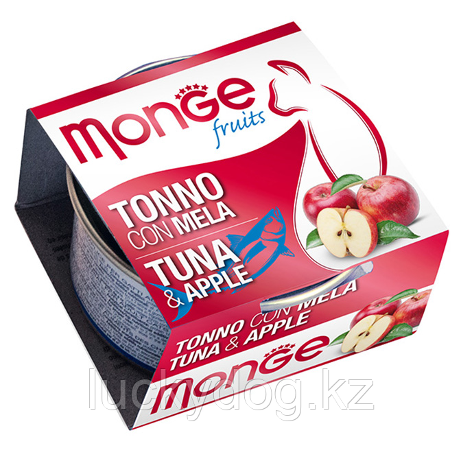 Monge Fruits 80г Тунец с яблоком Влажный корм для кошек с фруктами