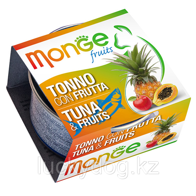 Monge Fruits 80г Тунец с фруктами Влажный корм для кошек с фруктами - фото 1 - id-p23209335