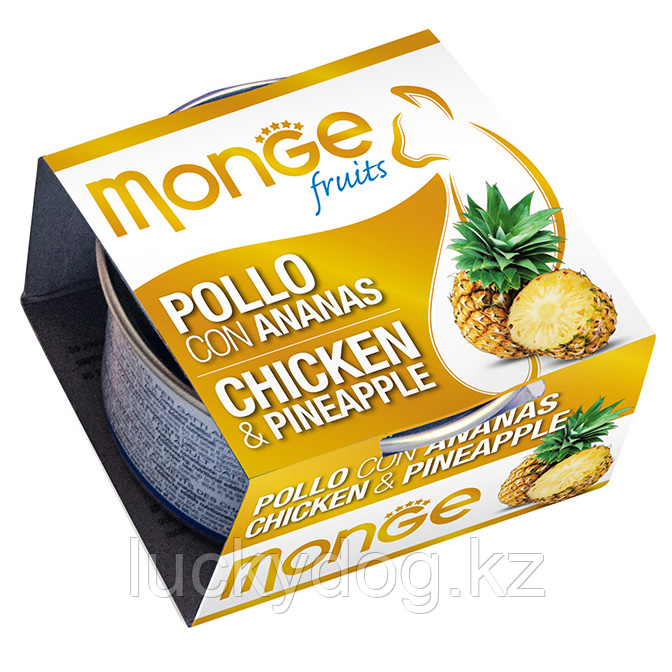 Monge Fruits 80г Курица с ананасом Влажный корм для кошек с фруктами