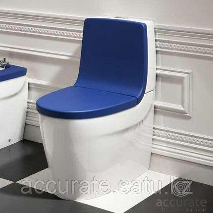 Унитаз ROCA KHROMA, сиденье синего цвета, soft close, фото 2