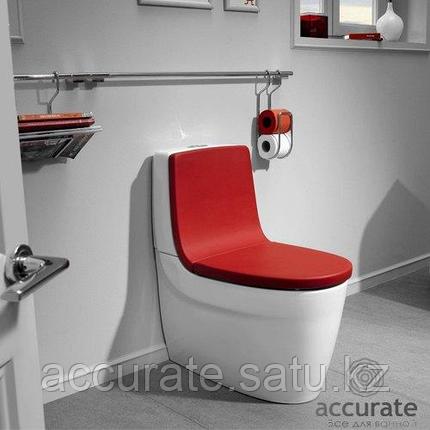 Унитаз ROCA KHROMA,сиденье красного цвета, soft close, фото 2