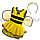Костюм детский карнавальный Пчелка с ободком и съемными крыльями, фото 6