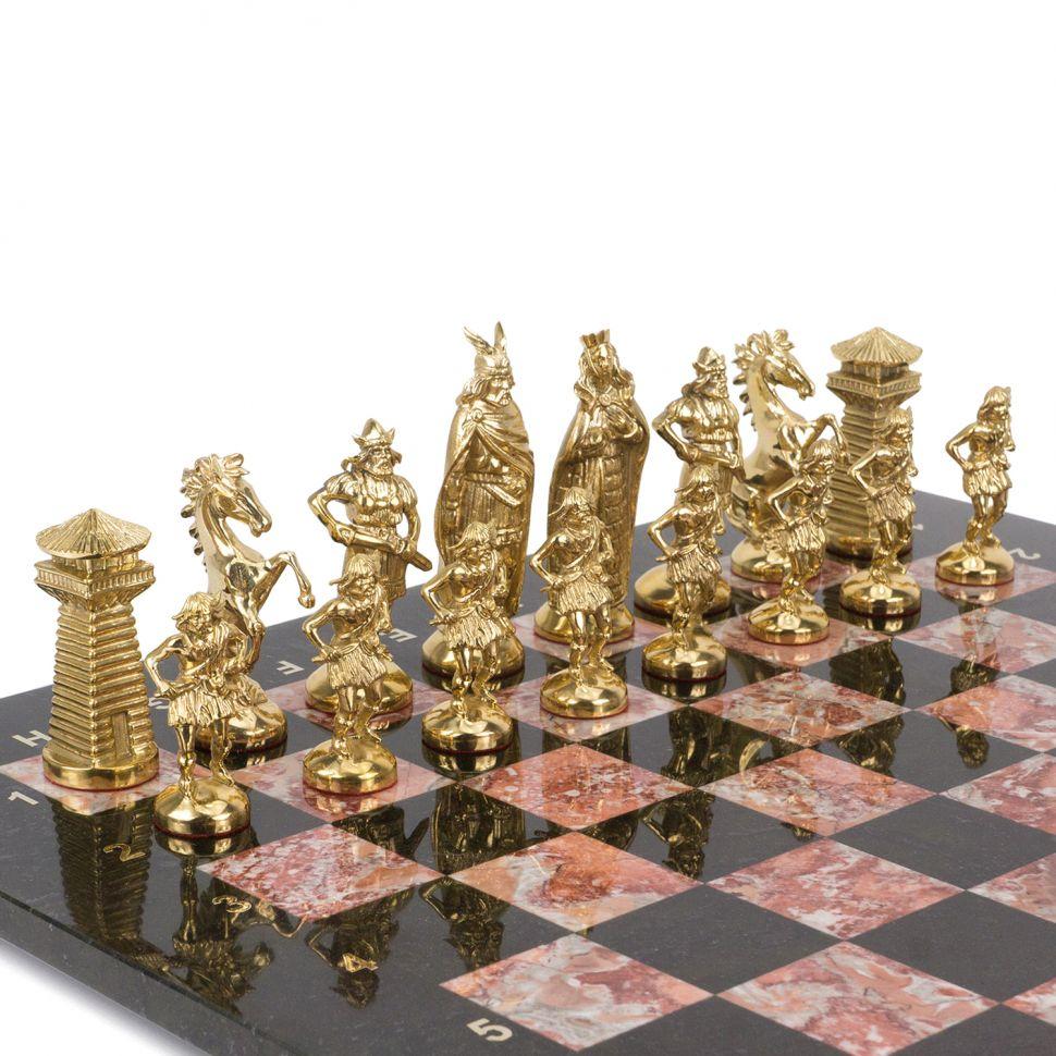 Шахматы подарочные "Викинги" с бронзовыми фигурами 40х40 см 118060 - фото 3 - id-p80872090