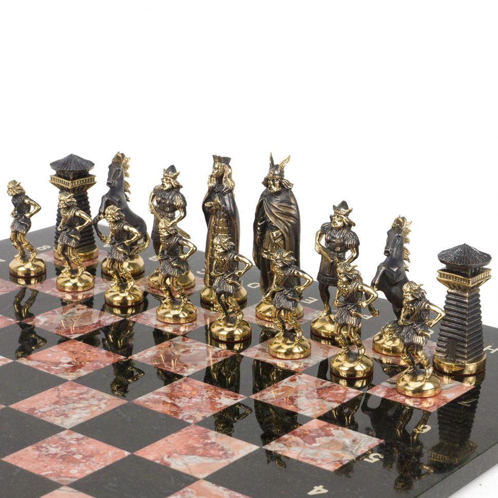 Шахматы подарочные "Викинги" с бронзовыми фигурами 40х40 см 118060 - фото 4 - id-p80872090