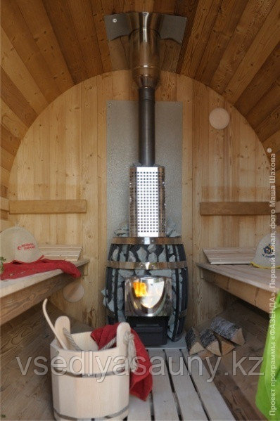 Печь банная сетка Саяны II Inoxс дверцей антрацит с закрытой каменкой. TMF. - фото 8 - id-p97870022