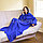 Плед с рукавами Снагги Бланкет (Snuggie Blanket) синий, фото 7