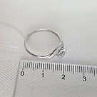 Кольцо из серебра с топазом и фианитами SOKOLOV покрыто  родием 94-310-00555-1 размеры - 17, фото 4