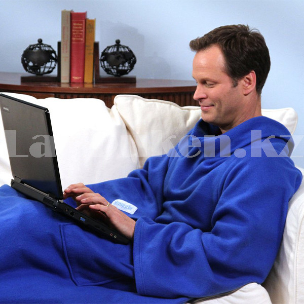 Плед с рукавами Снагги Бланкет (Snuggie Blanket) синий - фото 4 - id-p98424252