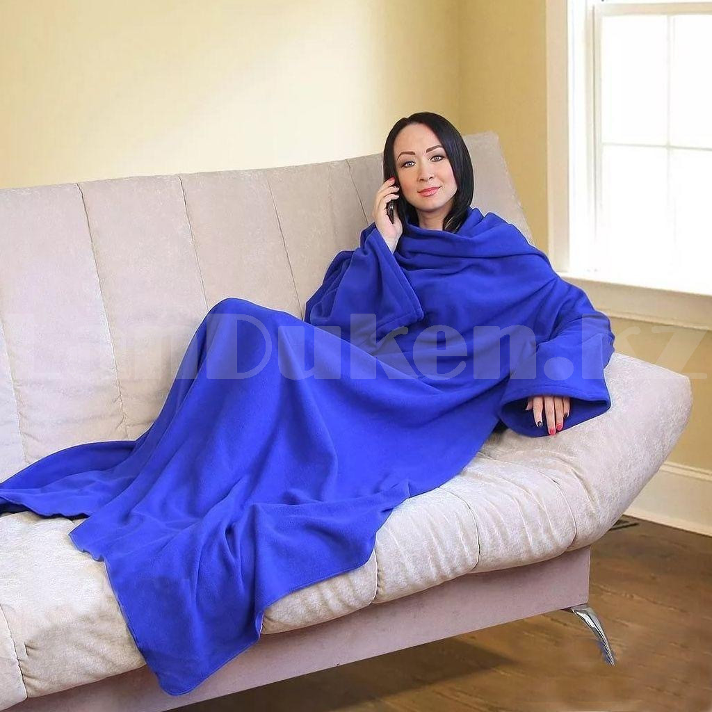 Плед с рукавами Снагги Бланкет (Snuggie Blanket) синий - фото 7 - id-p98424260