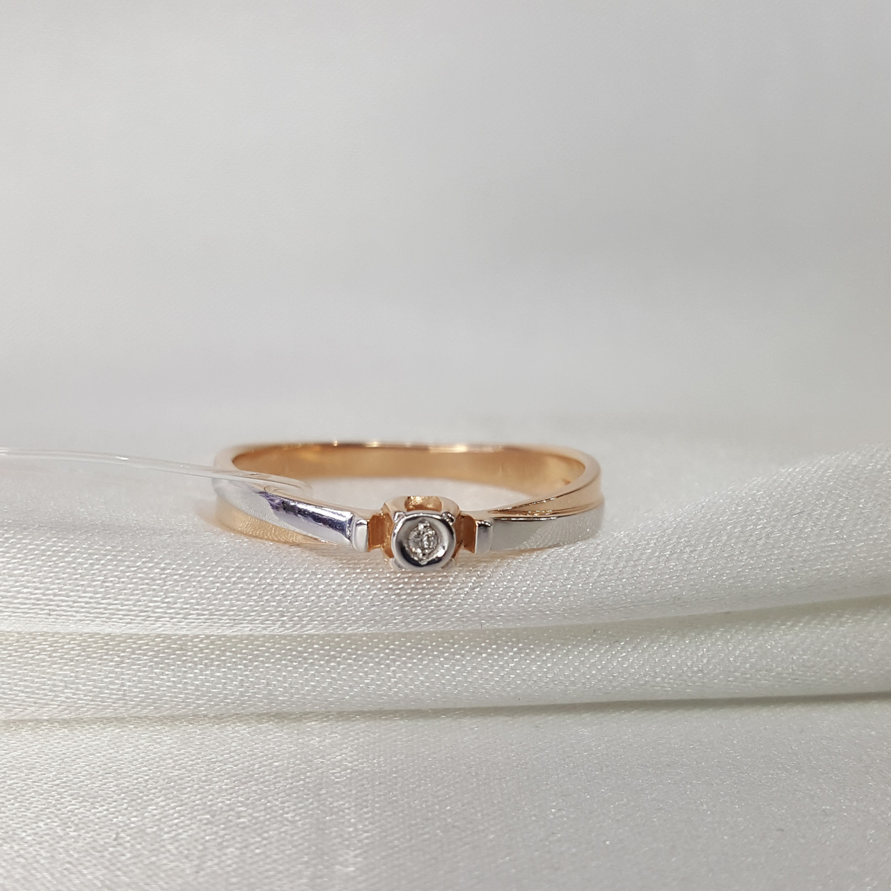 Серебряное кольцо Бриллиант Aquamarine 060120.6 позолота - фото 1 - id-p93864862