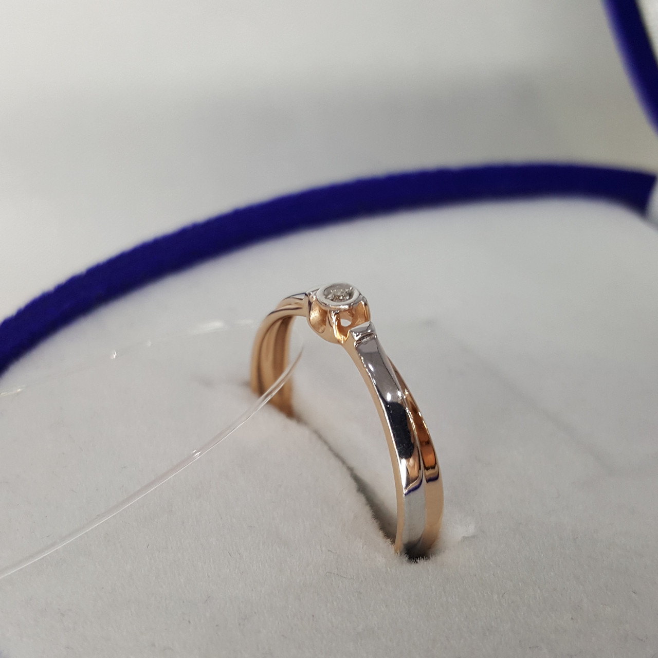 Серебряное кольцо Бриллиант Aquamarine 060120.6 позолота - фото 2 - id-p93864862