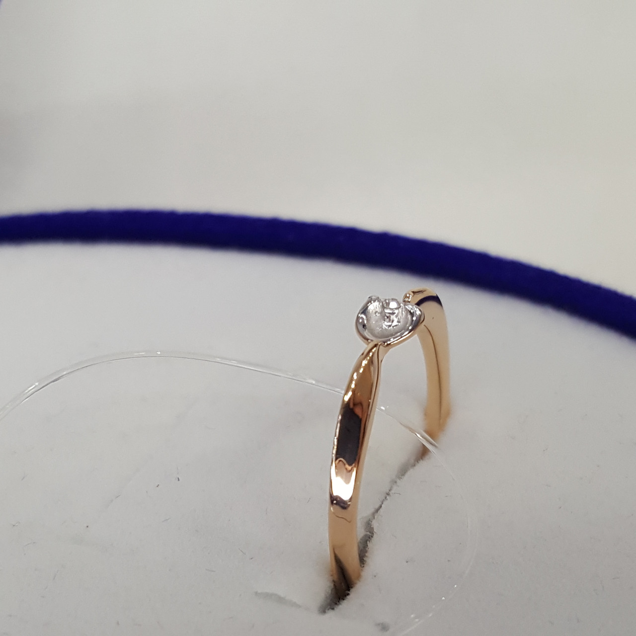 Серебряное кольцо Бриллиант Aquamarine 060111.6 позолота - фото 2 - id-p93864865