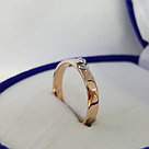 Серебряное кольцо  Бриллиант Aquamarine 060107.6 позолота, фото 4