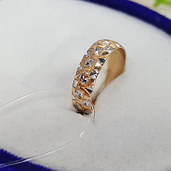 Серебряное обручальное кольцо  Aquamarine 54796.6 позолота