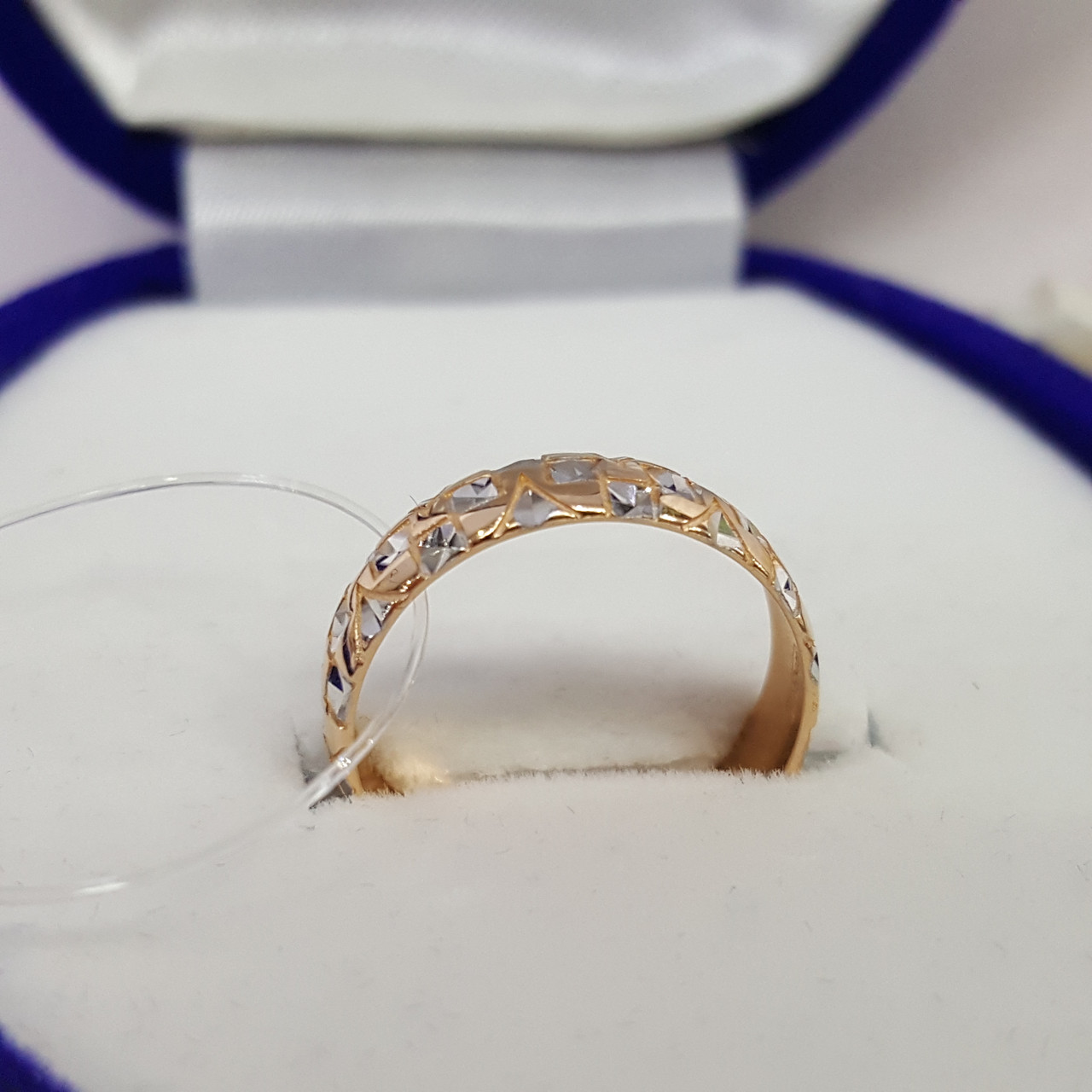 Обручальное кольцо из серебра Aquamarine 54796.6 позолота - фото 2 - id-p92503254