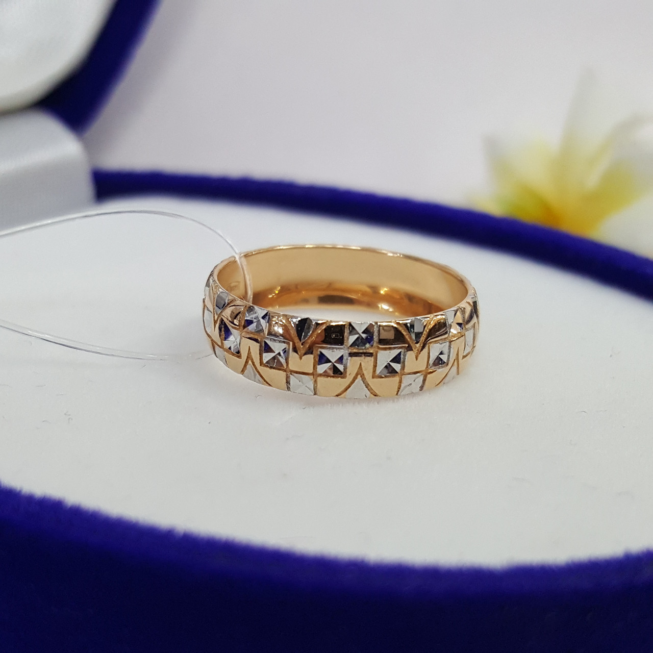 Обручальное кольцо из серебра Aquamarine 54796.6 позолота - фото 3 - id-p92503254
