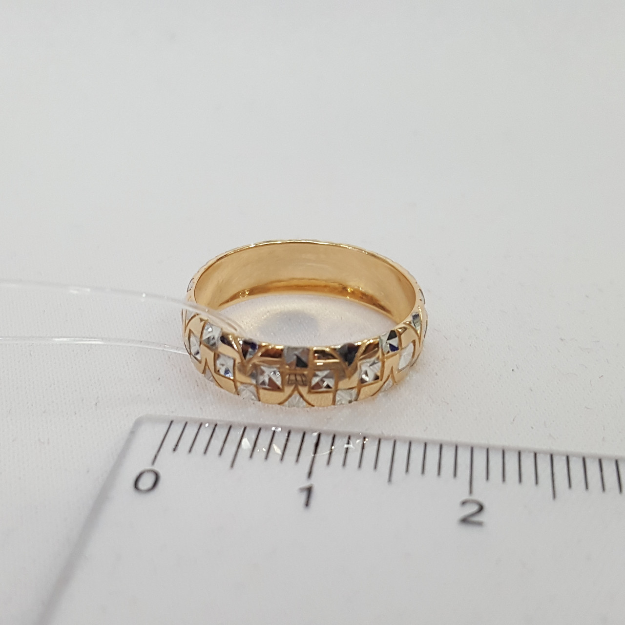 Обручальное кольцо из серебра Aquamarine 54796.6 позолота - фото 4 - id-p92503254