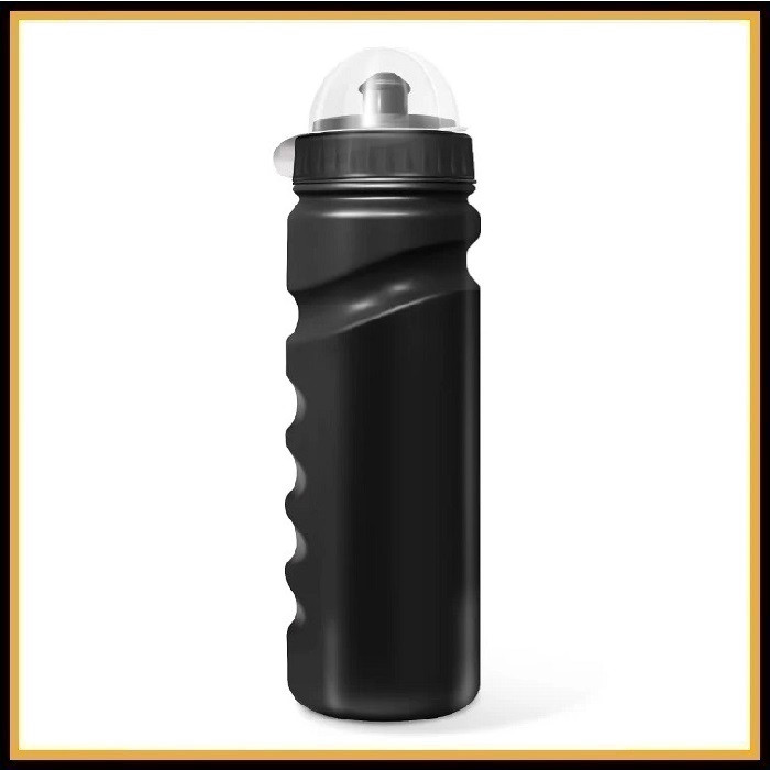 Бутылка для воды 750 мл с крышкой (черная)