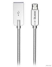 Кабель OLMIO STEELY  USB 2.0 - microUSB  1.2м  2.1A  серый