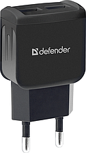 Зарядное устройство сетевое Defender EPA-13  2xUSB  5V/2.1А  черный
