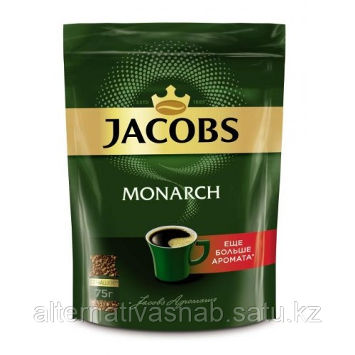Кофе Jacobs Monarch, растворимый, 75 гр, вакуумная упаковка - фото 1 - id-p98429366